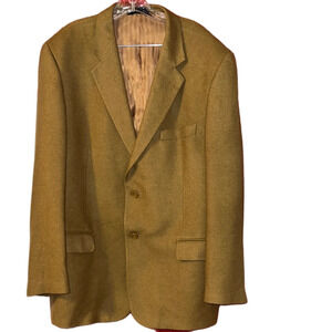 Baroni Classic Tan Cashmere Silk Blend Men's Blazer Suit Jacket 48L